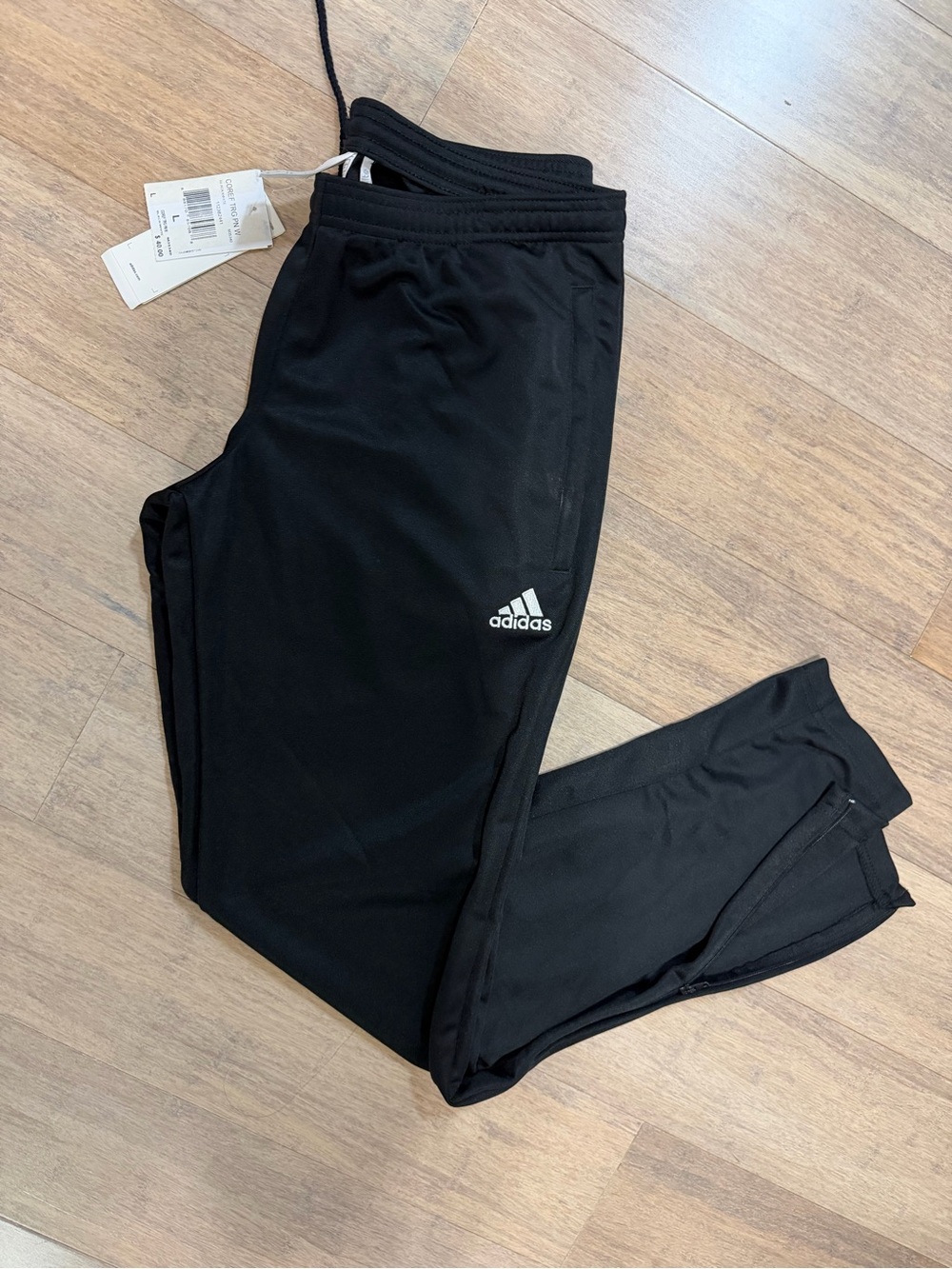 Adidas  Black Track Pants - Comfortable Athletic Bottoms